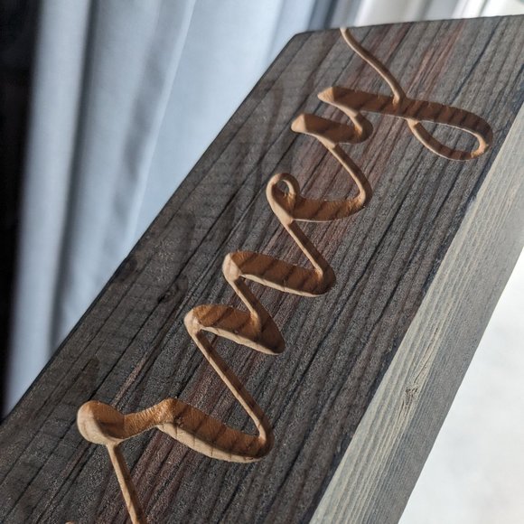 "Enjoy the Journey" Engraved Solid Wood Block Sign 17" Positive Life Quote - Picture 4 of 13